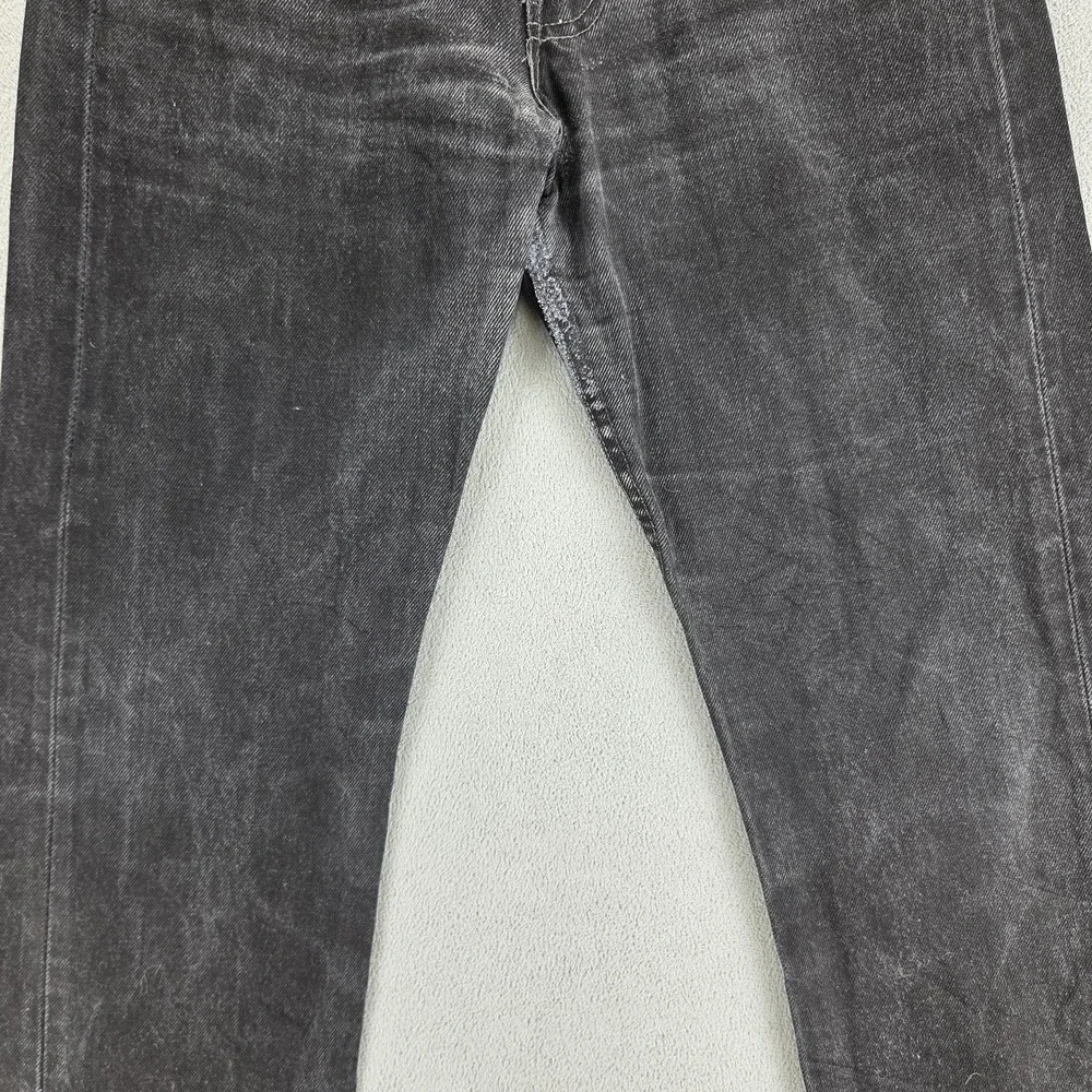 Vintage Levis 501 Jeans Mens Black Button Fly Made In USA Altered Hem Fits 26x27